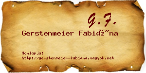 Gerstenmeier Fabiána névjegykártya
